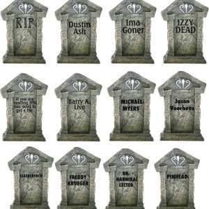 12 Halloween Tombstones for Halloween Cemetery